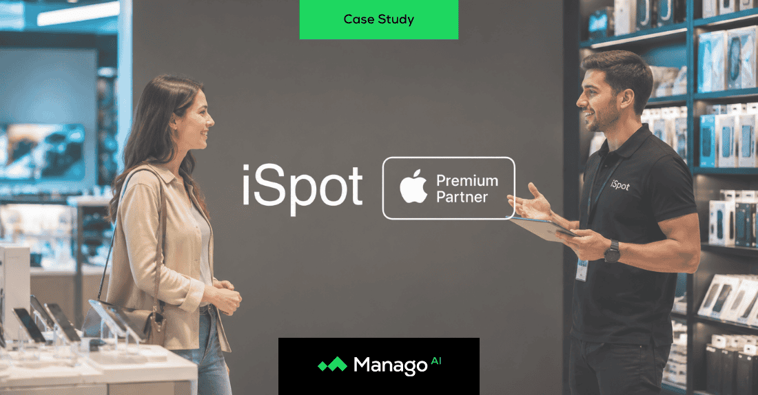 Transformacja cyfrowa iSpot: Jak polski Apple Premium Partner osiągnął 70-krotny zwrot z inwestycji (ROI) dzięki Manago AI
